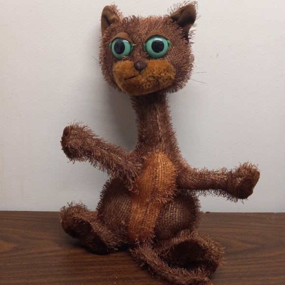 Carlton Cards Tom Cat Brown Giant Eyes 12" Plush Stuffed Animal  Brand: … - Picture 1 of 9